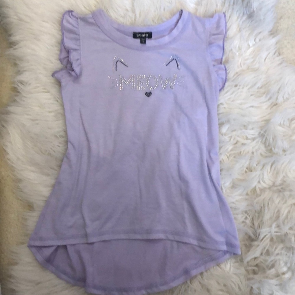 Zunie Girls ruffle sleeveless top
